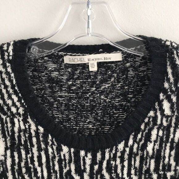 RACHEL ROY b&w eyelash sweater - Picture 3 of 13